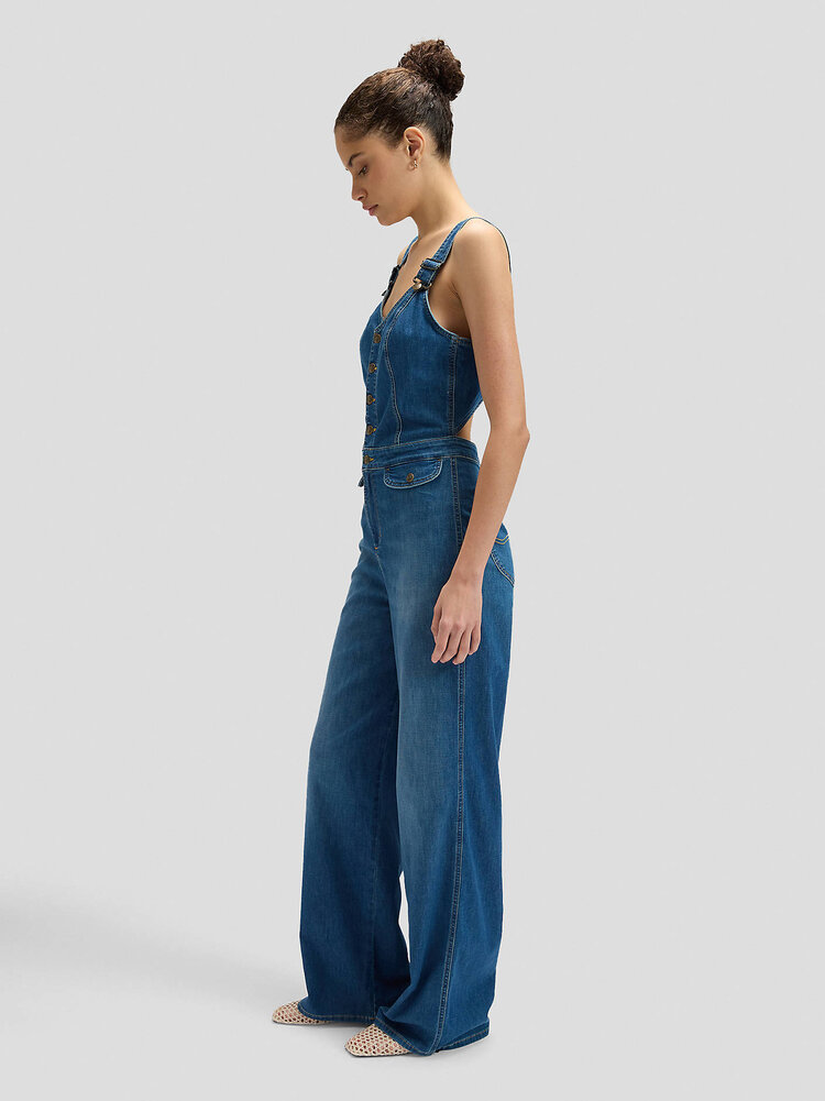Lee CUT OUT JUMPSUIT BLUE ARROW