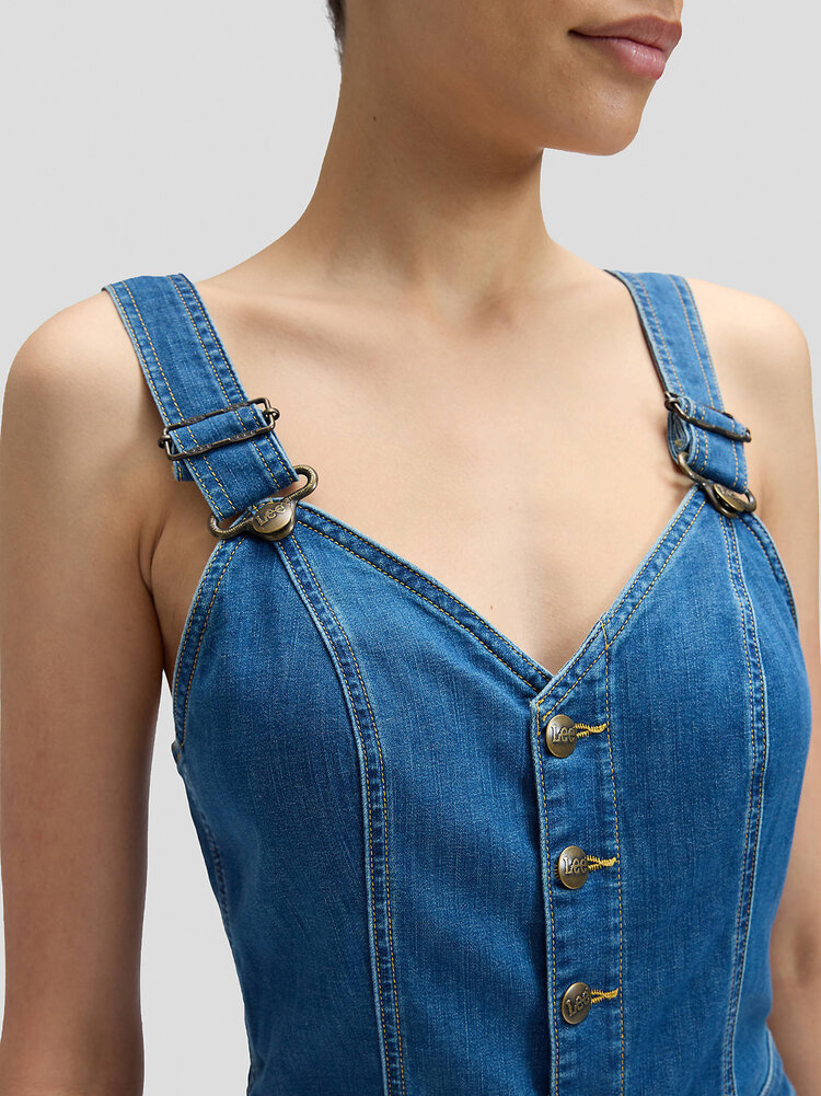 Lee CUT OUT JUMPSUIT BLUE ARROW
