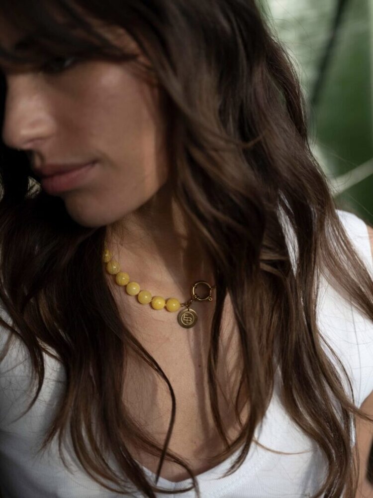 Ellen Beekmans Ketting Gemstone Geel