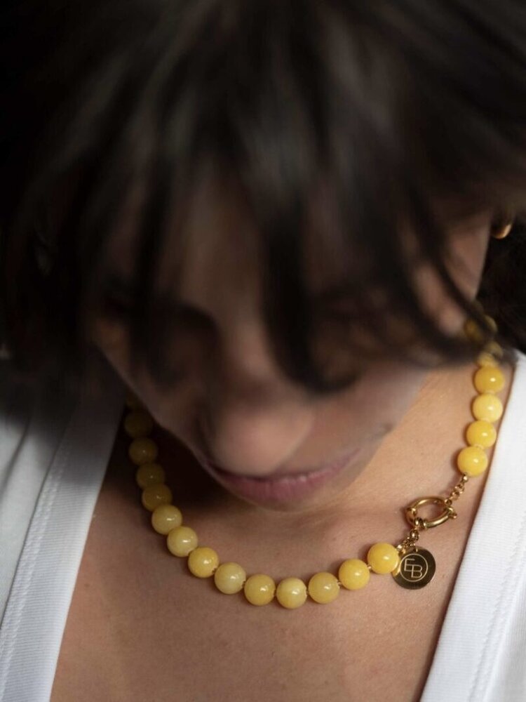 Ellen Beekmans Ketting Gemstone Geel