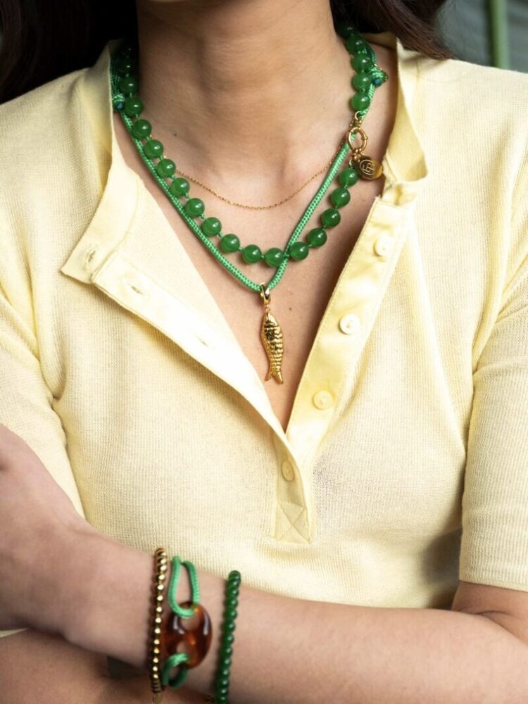Ellen Beekmans Ketting Gemstone Groen