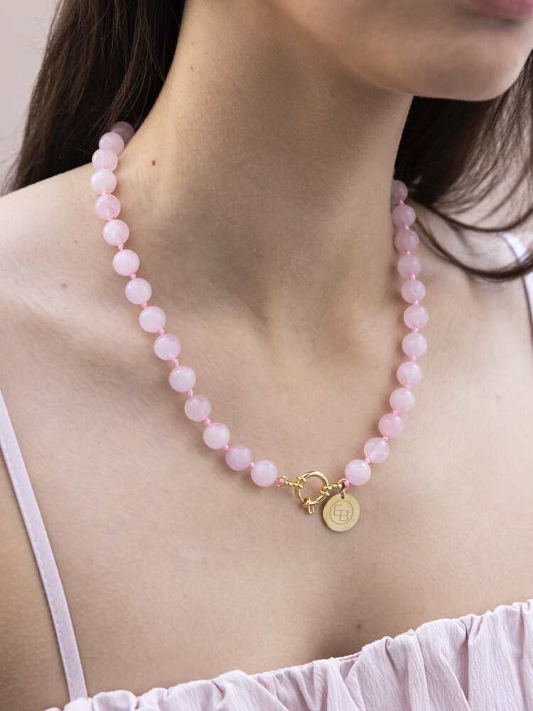 Ellen Beekmans Ketting Gemstone Licht Roze