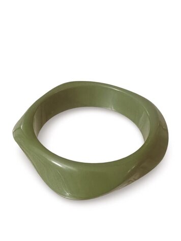 Ellen Beekmans Bangle vierkant organisch Olive Green
