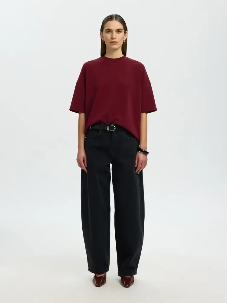 Selected SLWOVERSIZED TENNY TEE Tawny Port