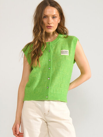 Nümph NURIETTE CHECK VEST Jasmine Green