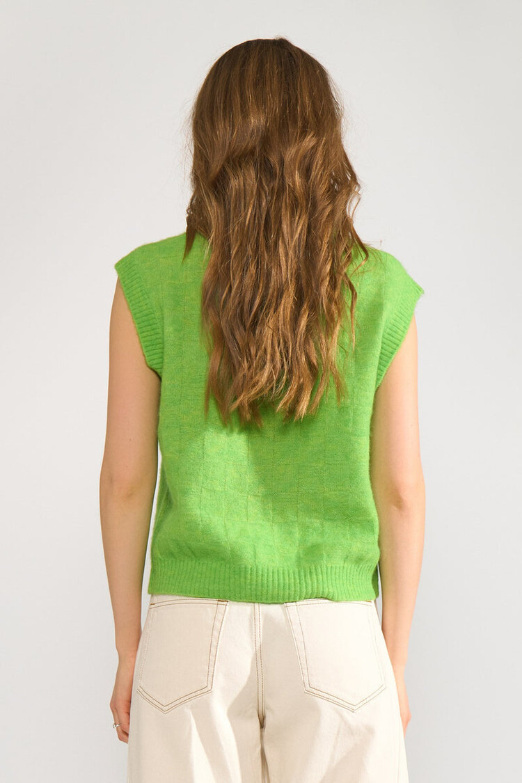 Nümph NURIETTE CHECK VEST Jasmine Green