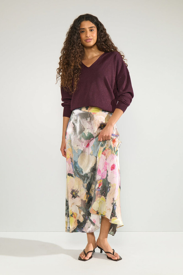 Nümph NUDAYLETTA LUREX V-NECK PULLOVER Fig