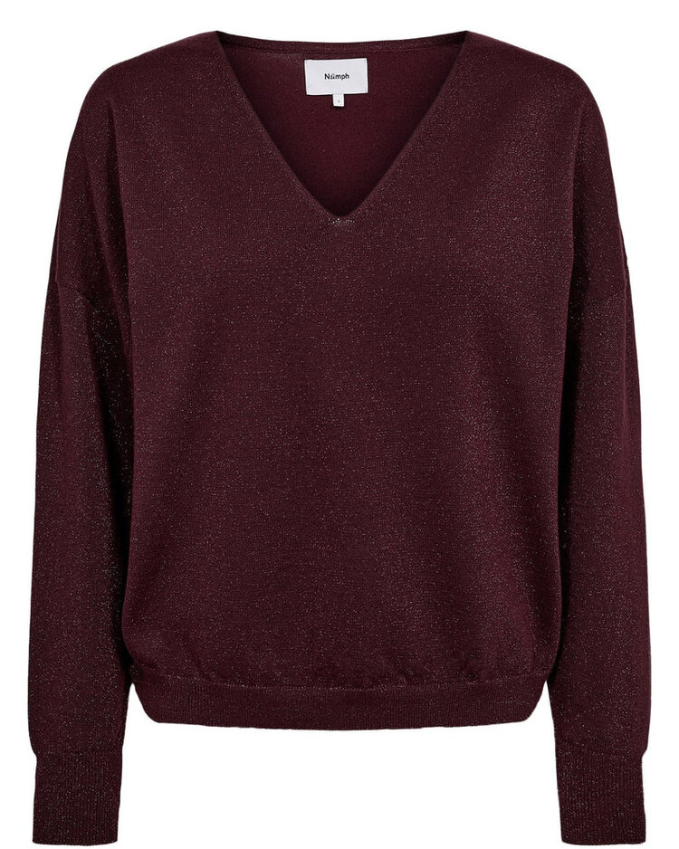 Nümph NUDAYLETTA LUREX V-NECK PULLOVER Fig