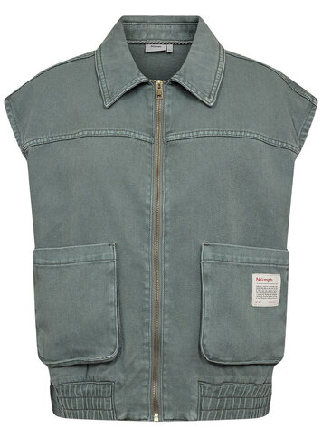 Nümph NUHAMILTON VEST Washed Sea Green Denim