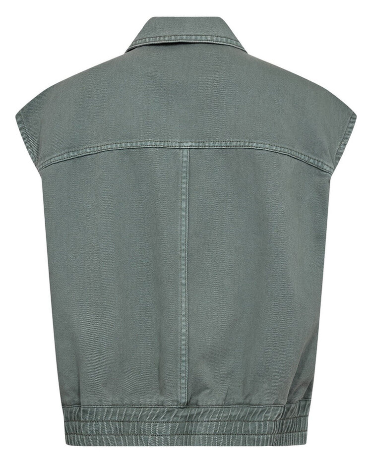 Nümph NUHAMILTON VEST Washed Sea Green Denim
