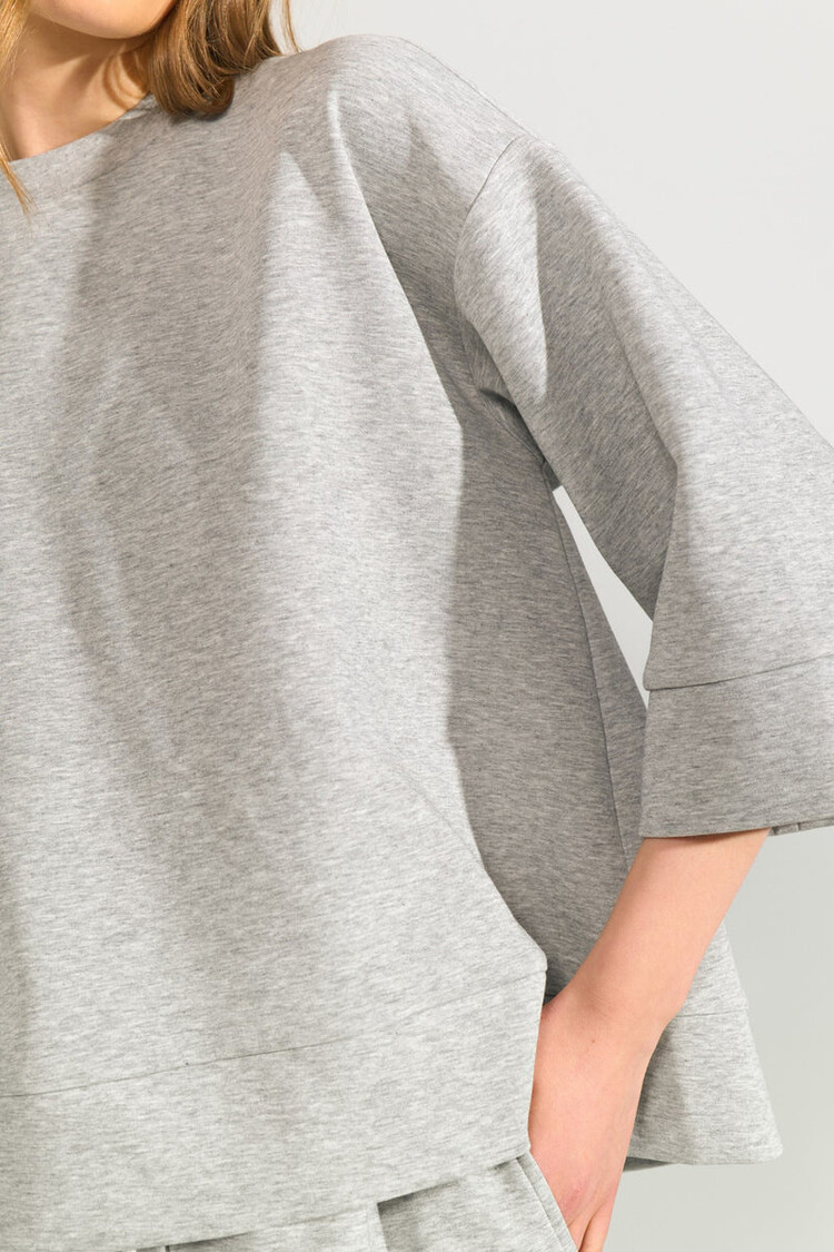 Nümph NUNATHALIE SWEAT Medium Grey Melange