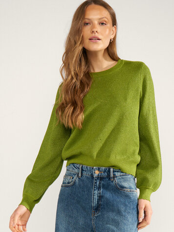 Nümph NUBIR SOLID PULLOVER Calla Green