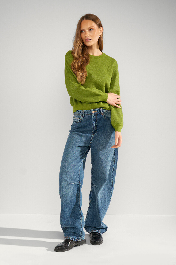 Nümph NUBIR SOLID PULLOVER Calla Green