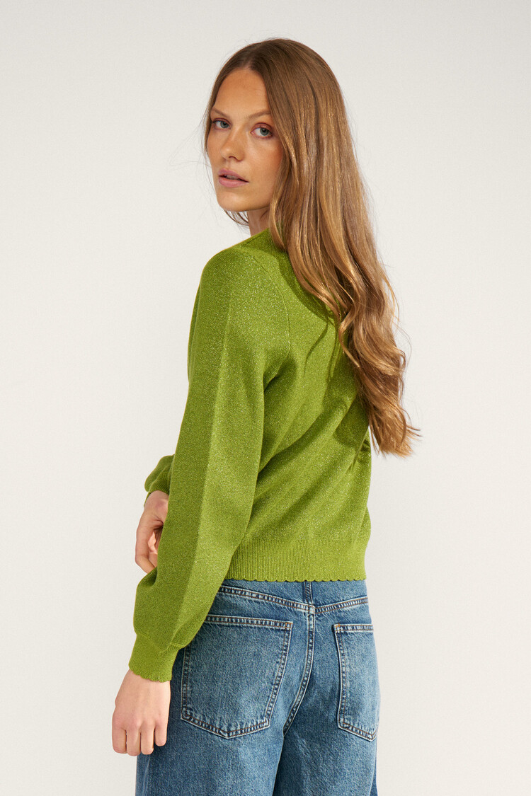 Nümph NUBIR SOLID PULLOVER Calla Green