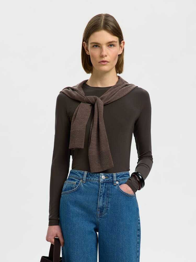 Selected SLWMANJA LS O-NECK Delicioso