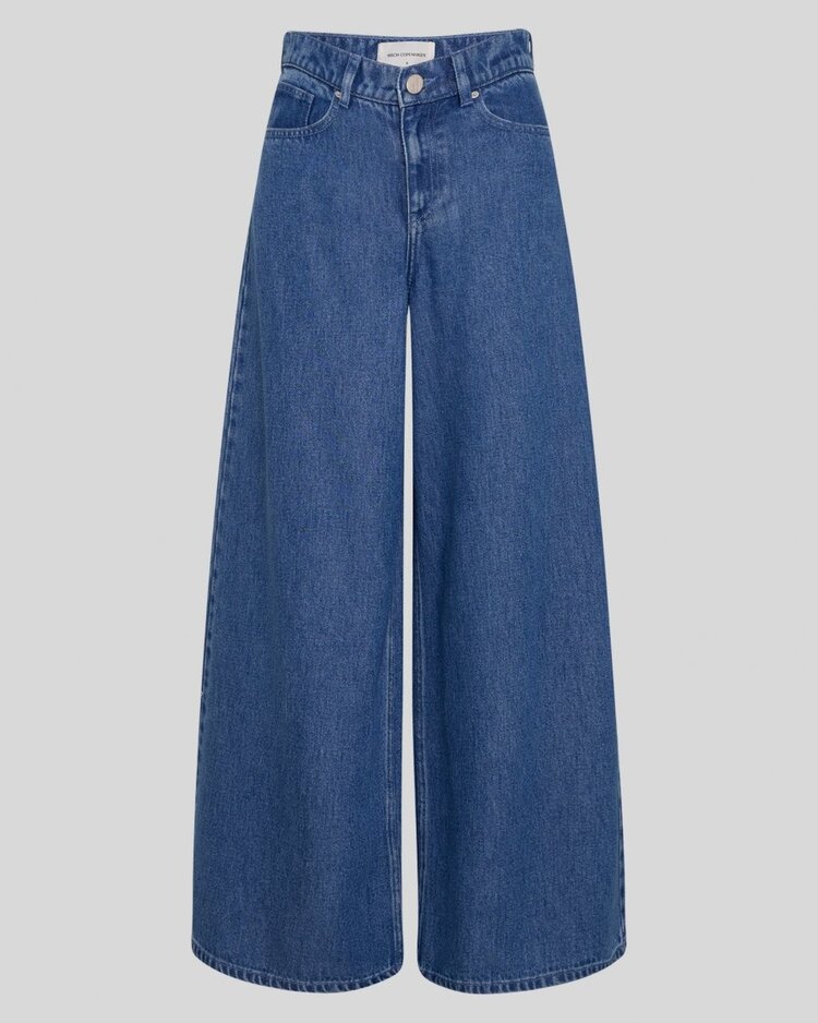 MSCH MSCHAgo Rue Wide Pants Long Mid Blue Wash