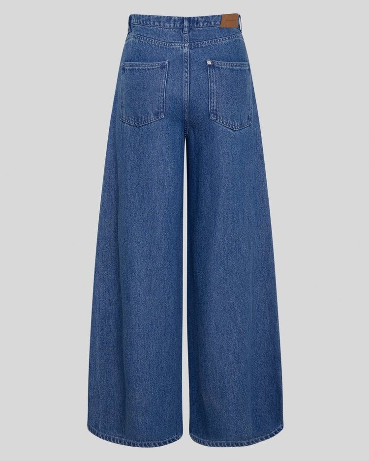 MSCH MSCHAgo Rue Wide Pants Long Mid Blue Wash