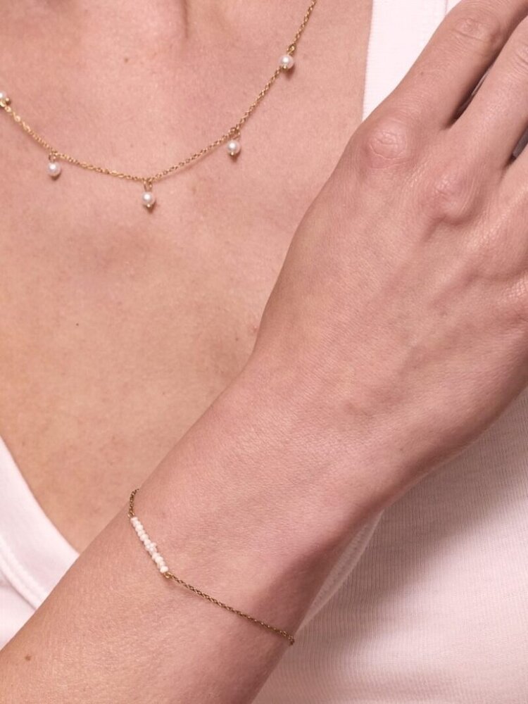 Ellen Beekmans Armband Gemstone petite wit