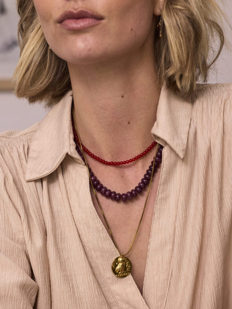 Ellen Beekmans Ketting Gemstone Aubergine