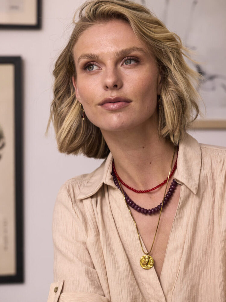 Ellen Beekmans Ketting Gemstone Aubergine