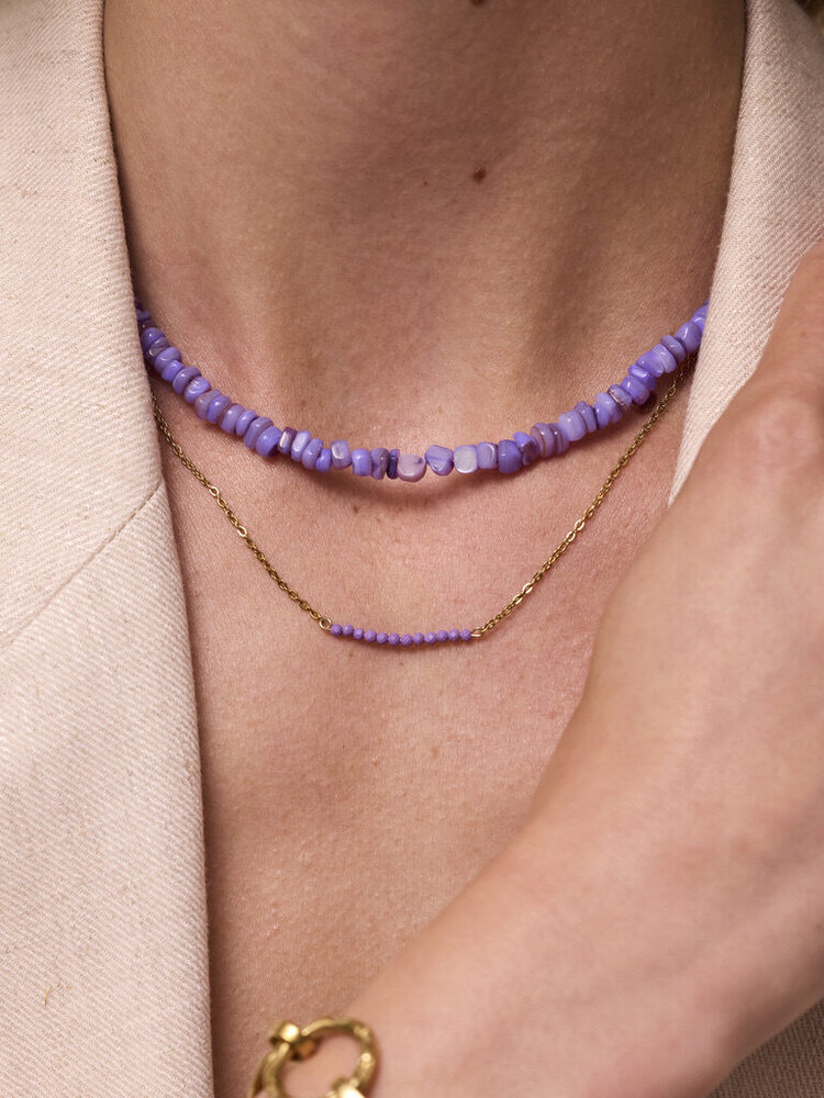 Ellen Beekmans Ketting Gemstone Paars