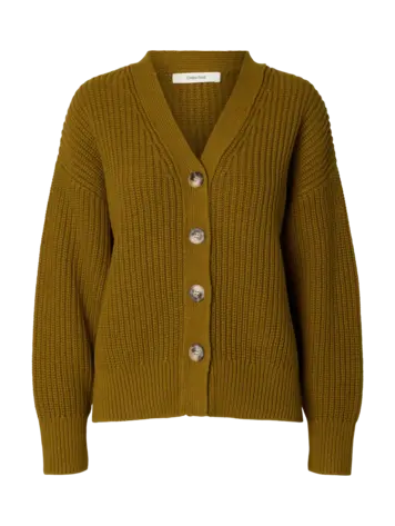 Selected SLWSELMA SUS LS KNIT V-CARDIGAN Fir Green