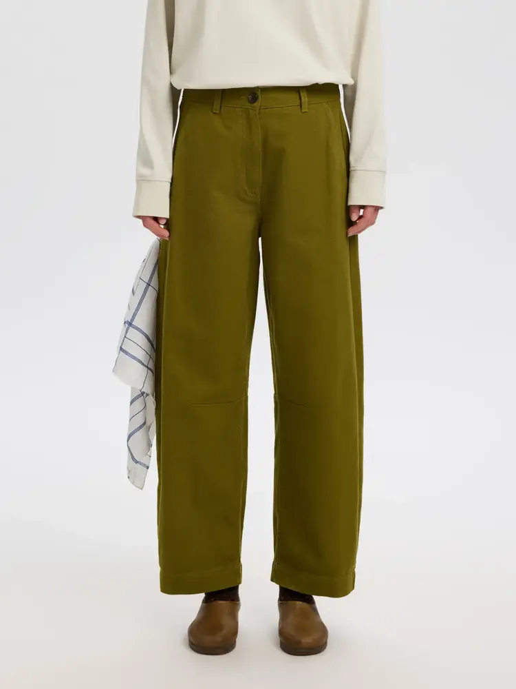 Selected SLWBARREL NICKA DOMESTIC MW PANT Fir Green