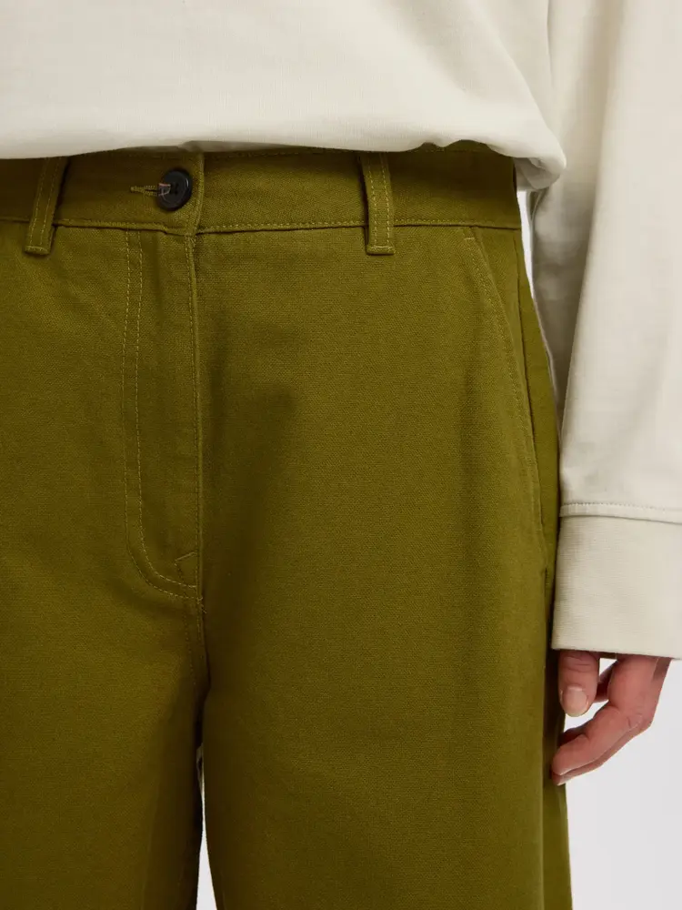 Selected SLWBARREL NICKA DOMESTIC MW PANT Fir Green