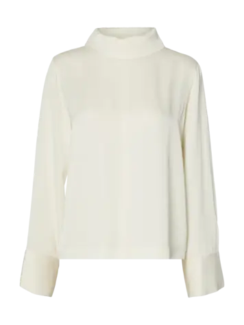 Selected SLWSOLER REGULAR LS HIGH NECK TOP Egret
