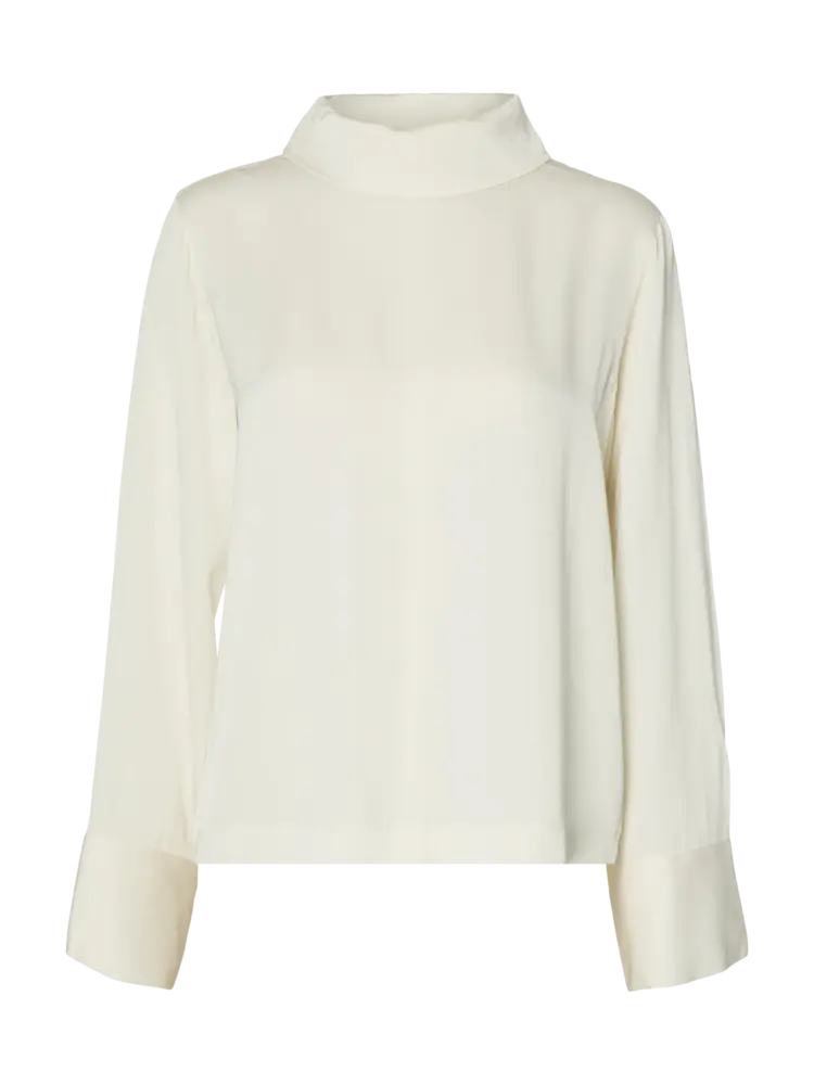Selected SLWSOLER REGULAR LS HIGH NECK TOP Egret