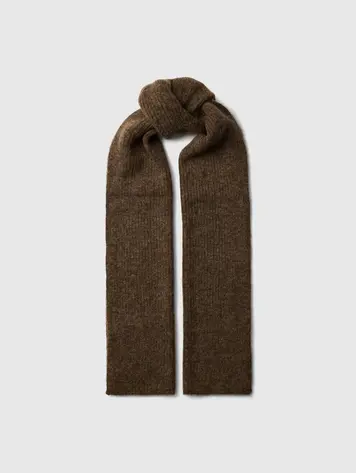 Selected SLWLULU WOOL BLEND NARROW KNIT SCARF Dachshund /melange