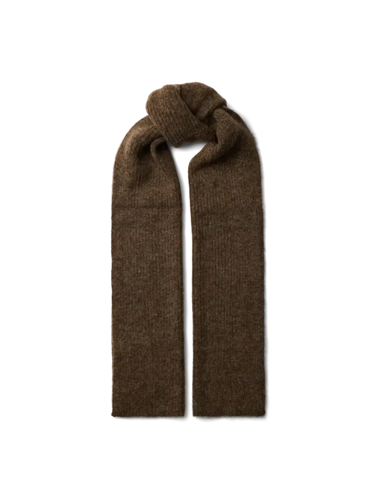Selected SLWLULU WOOL BLEND NARROW KNIT SCARF Dachshund /melange