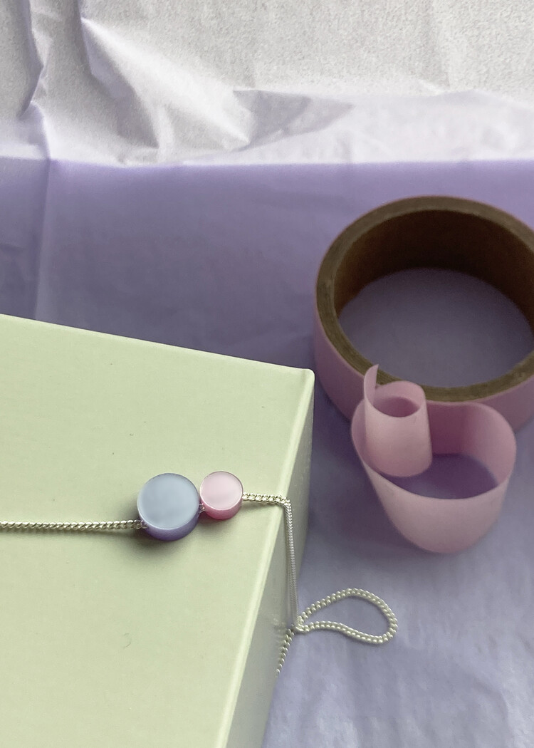 Turina Jewellery Ketting Mini Lilac Silver