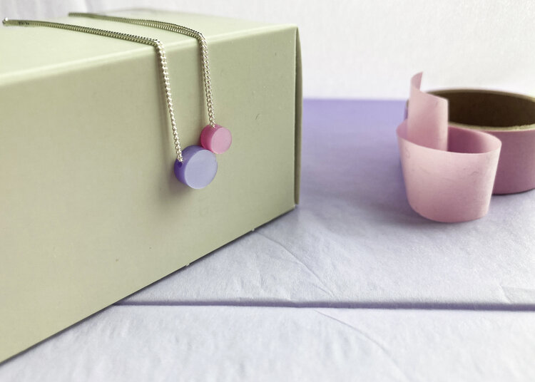 Turina Jewellery Ketting Mini Lilac Silver