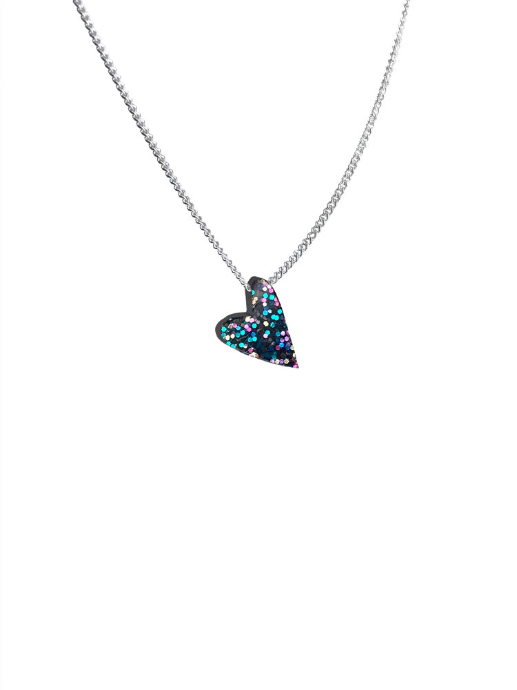 Turina Jewellery Ketting Loved by me Sparkling Black colourful fine