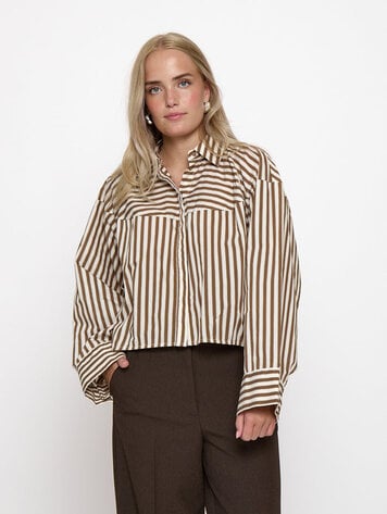 Peppercorn PCSadie Shirt Toffee Stripe