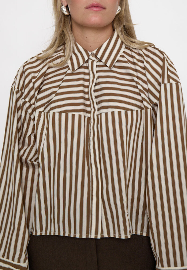 Peppercorn PCSadie Shirt Toffee Stripe
