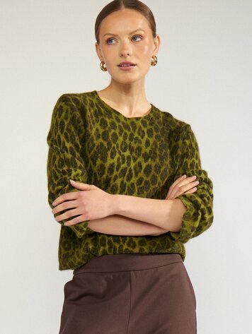 Nümph NURIETTE LEO PULLOVER Calla Green