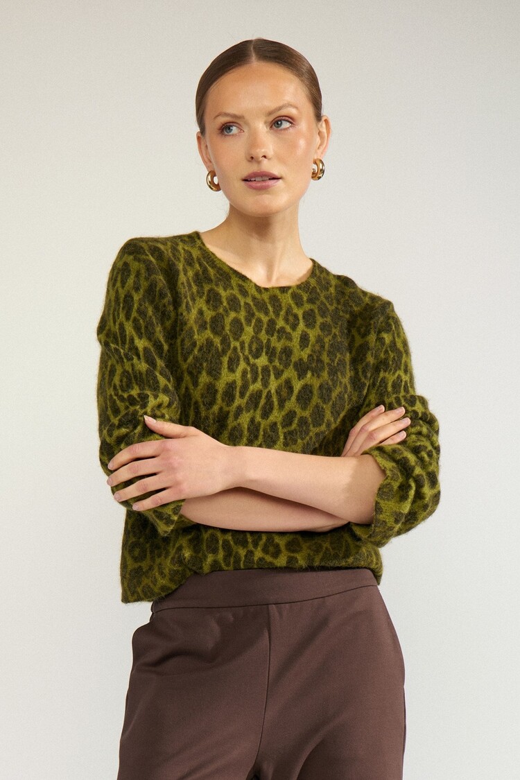 Nümph NURIETTE LEO PULLOVER Calla Green