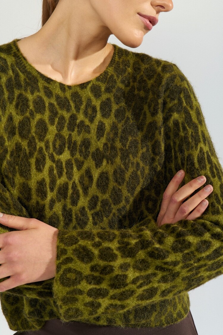 Nümph NURIETTE LEO PULLOVER Calla Green
