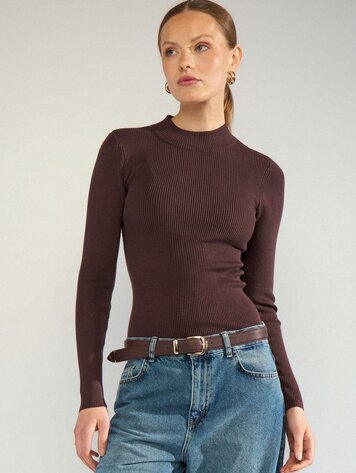 Nümph NUBIA LS PULLOVER  Black Coffee
