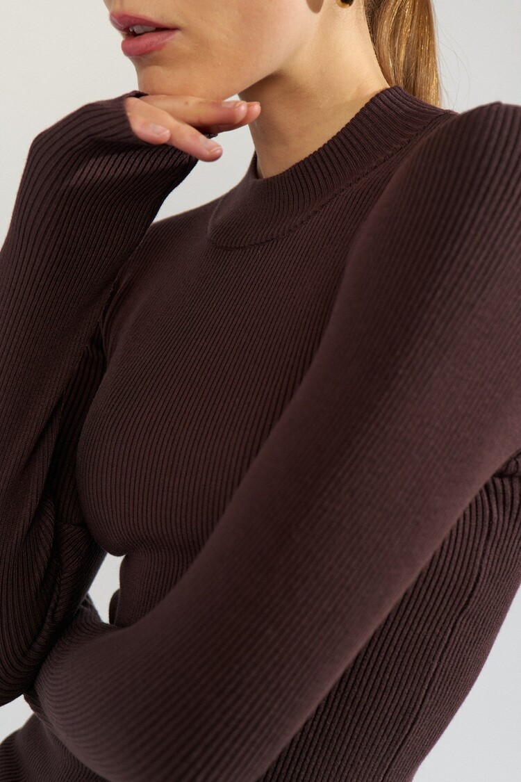 Nümph NUBIA LS PULLOVER  Black Coffee