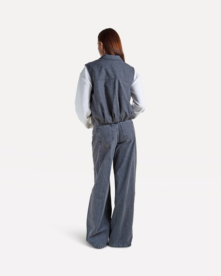 Another-Label ALIsabeau shirt s/l Dark Grey Melee