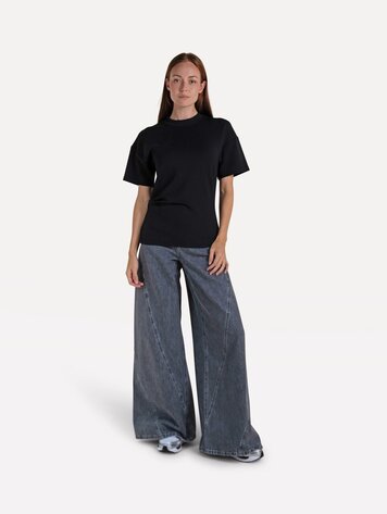 Another-Label ALMoore denim wide pants Dark Grey