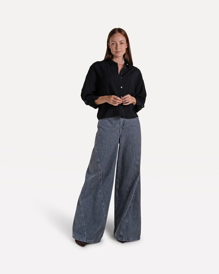 Another-Label ALMoore denim wide pants Dark Grey