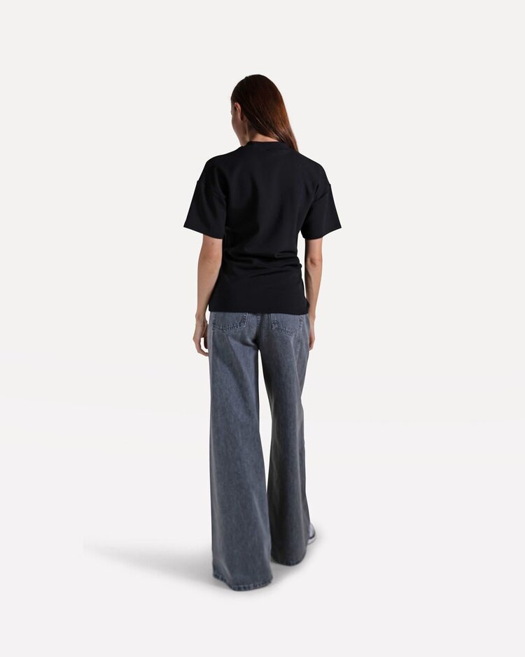 Another-Label ALMoore denim wide pants Dark Grey