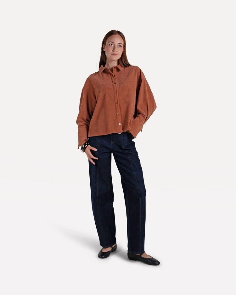 Another-Label ALAgathe cord shirt Gingerbread