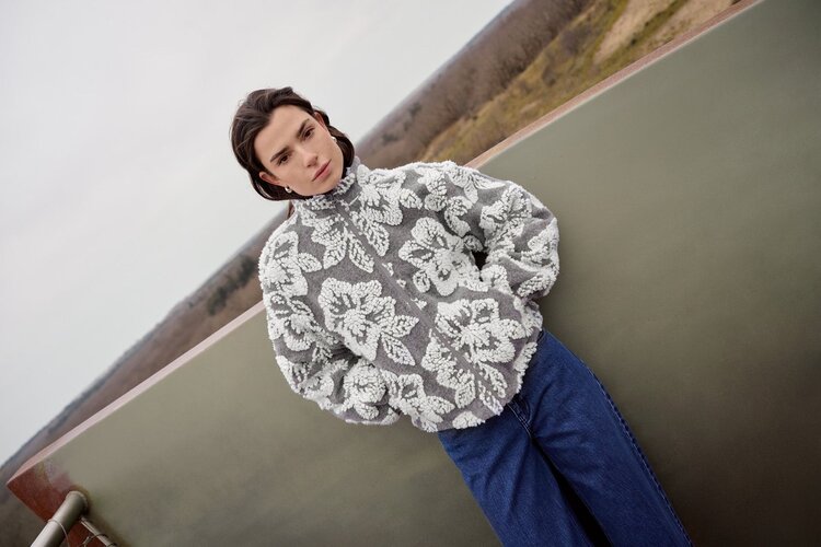 Another-Label ALSara jacket Grey White Bloom