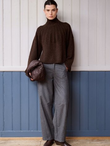 Another-Label ALVicky wool pants Dark Grey Melee