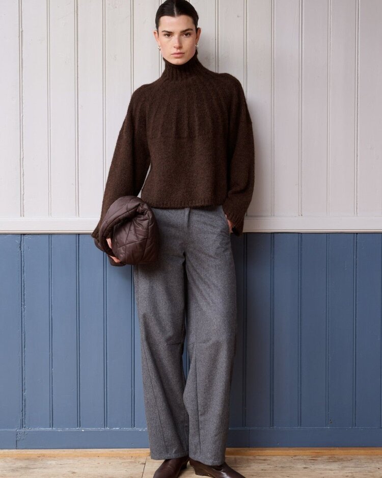 Another-Label ALVicky wool pants Dark Grey Melee
